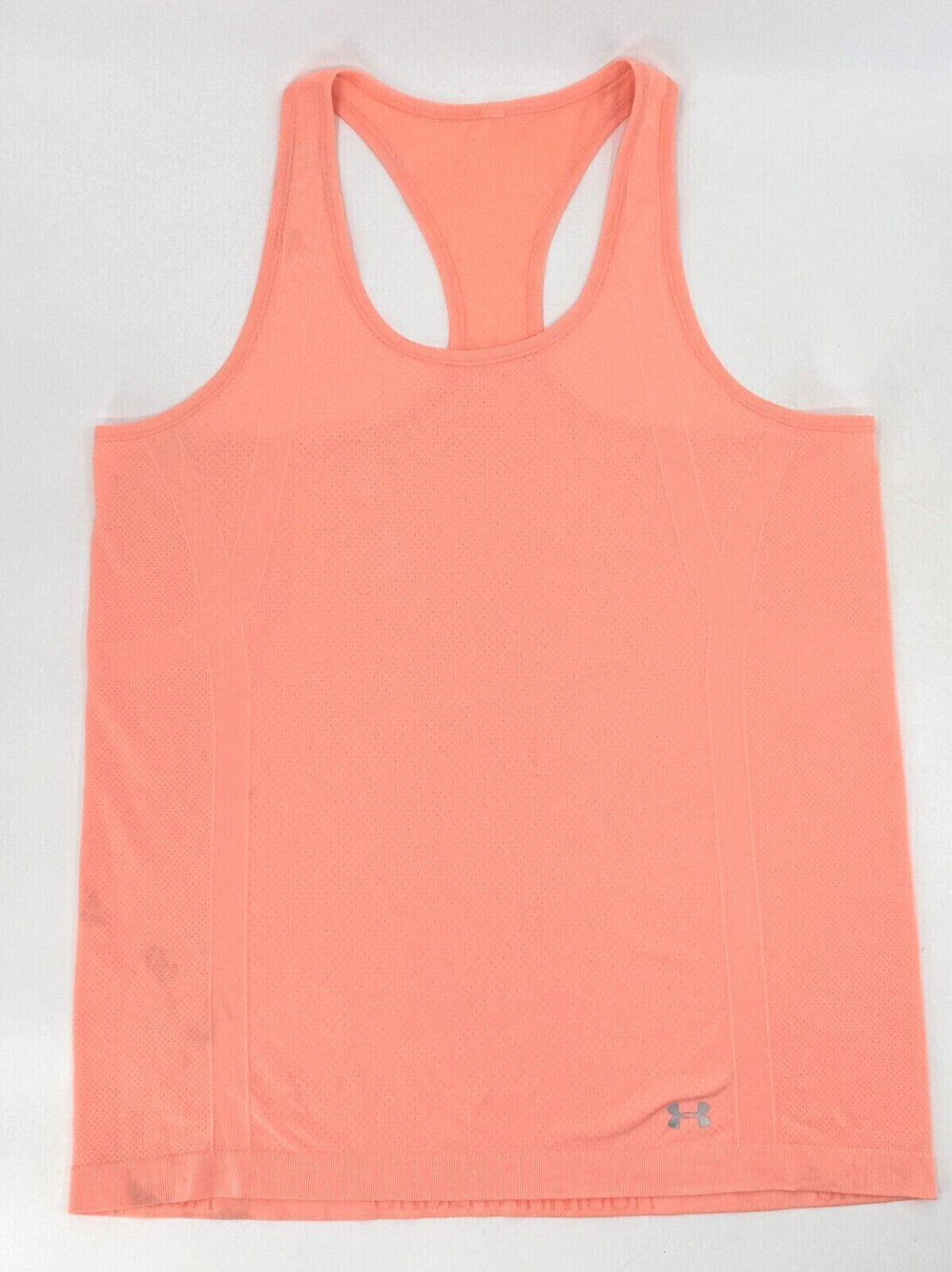 Under Armour Shirt Womens Orange Tank Top Pullover Sleeveless Active
